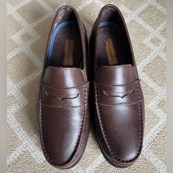 Rockport Leather Penny Loafers Brown Comfort Dress Shoes Size 10.5 - Picture 15 of 15